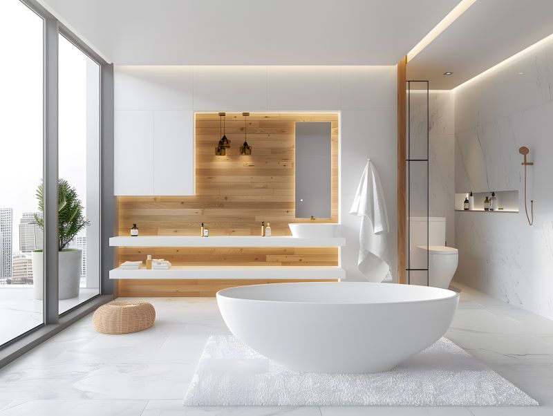 Modern Bathroom with Freestanding Tub